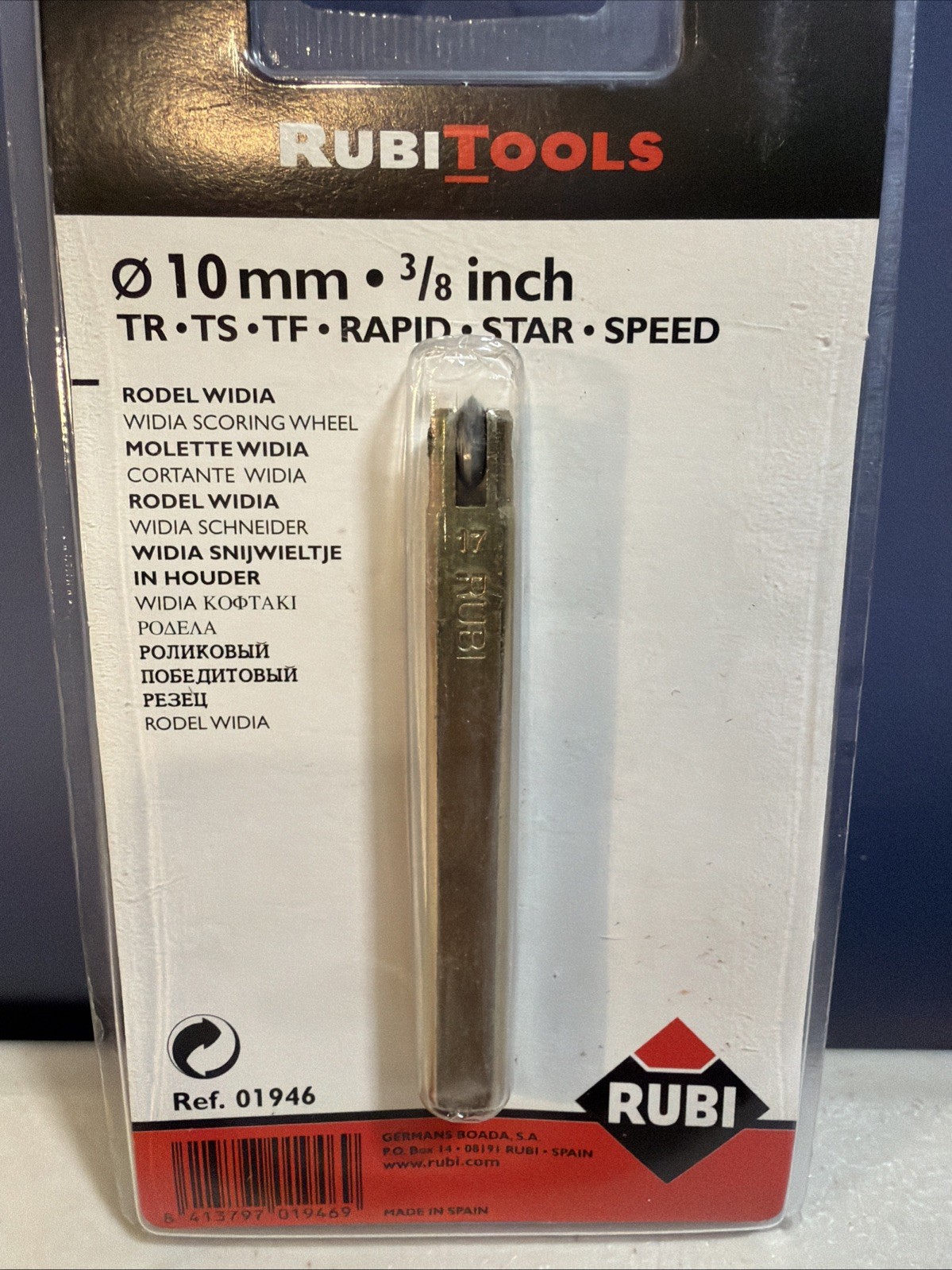 RUBI TOOLS Floor Tile Scoring Wheel (10) – 3/8″ (10mm) #01946 – TR TS TF – NEW