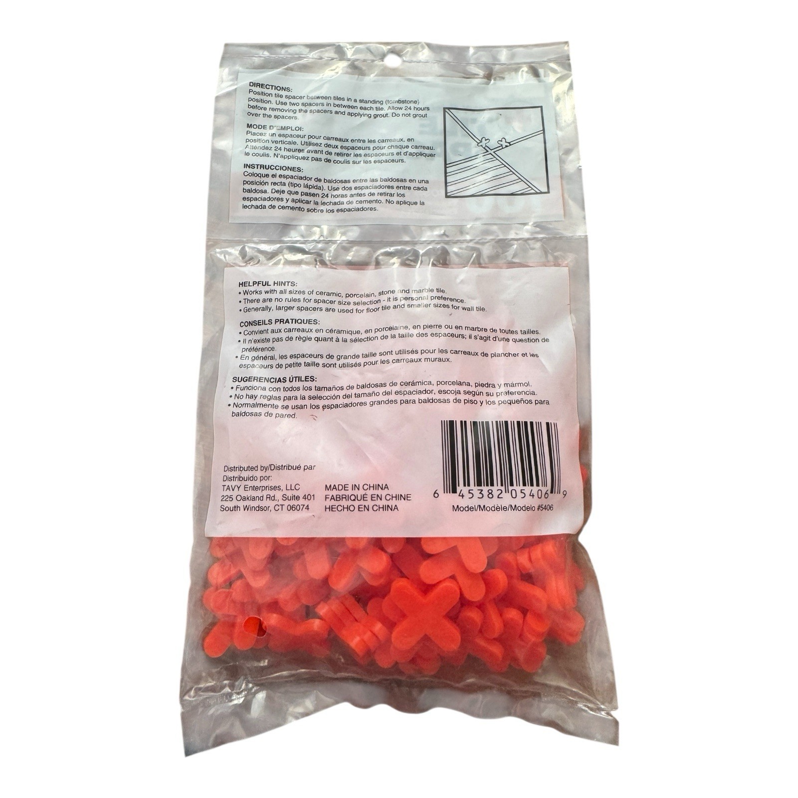 Tavy Basix Cross Spacers Tile 1/4in 6mm 100pc Pack New