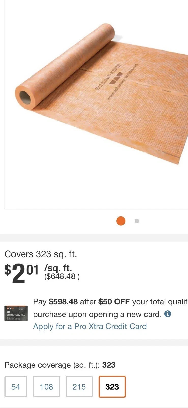 323 Sq Ft 3′ 3″ x 98′ 5″ Schluter Kerdi Waterproofing Membrane Roll Schlüter