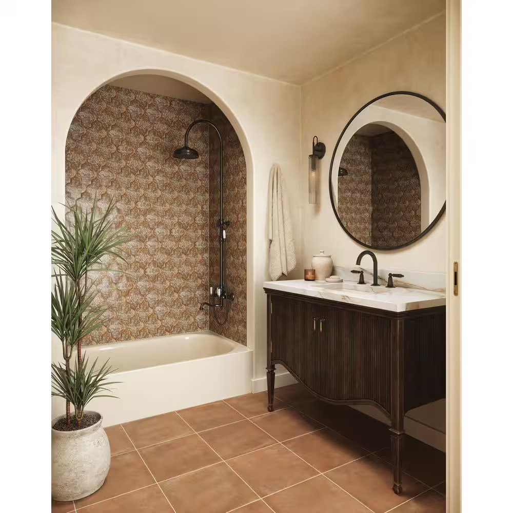 Cotto Nature Square 14 In. X 14 In. Matte Siena Porcelain Tile (10.76 Sq. Ft. /C