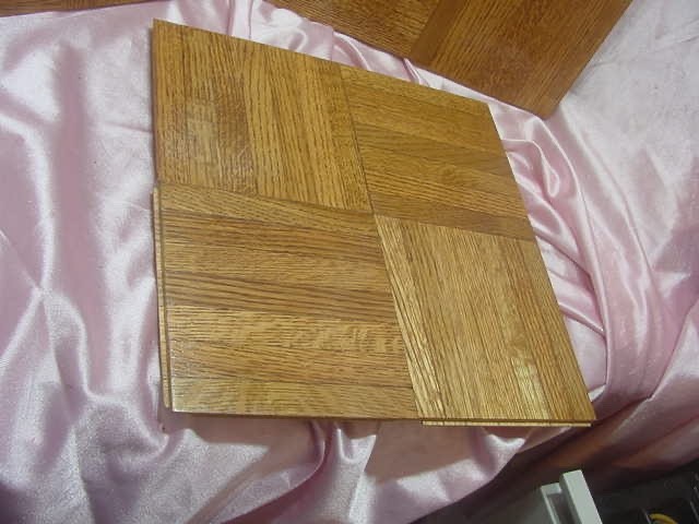 VINTAGE 60s-70s HONEY OAK PARQUET WOOD FLOORING FULL CASE 25 SQ.FT. 12” x 12″
