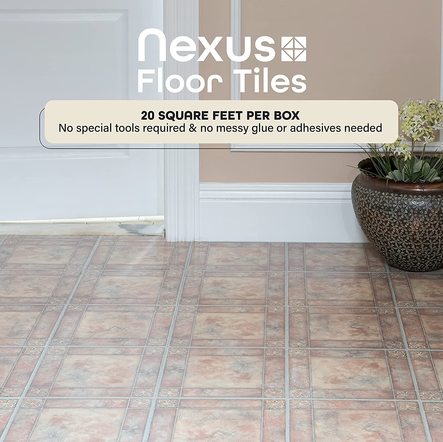 Spanish Stick DIY Flooring by Achim Home Decor Perfect for Kitchen 12″ x 12 USA