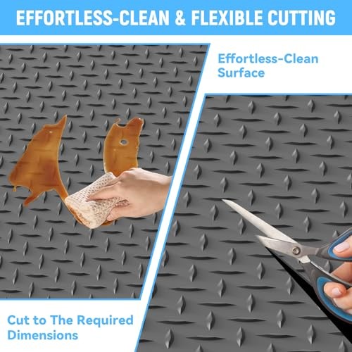 Garage Floor Mat 2.8mm Thickened PVC Roll for Under Car – 4×6 FT – Grey