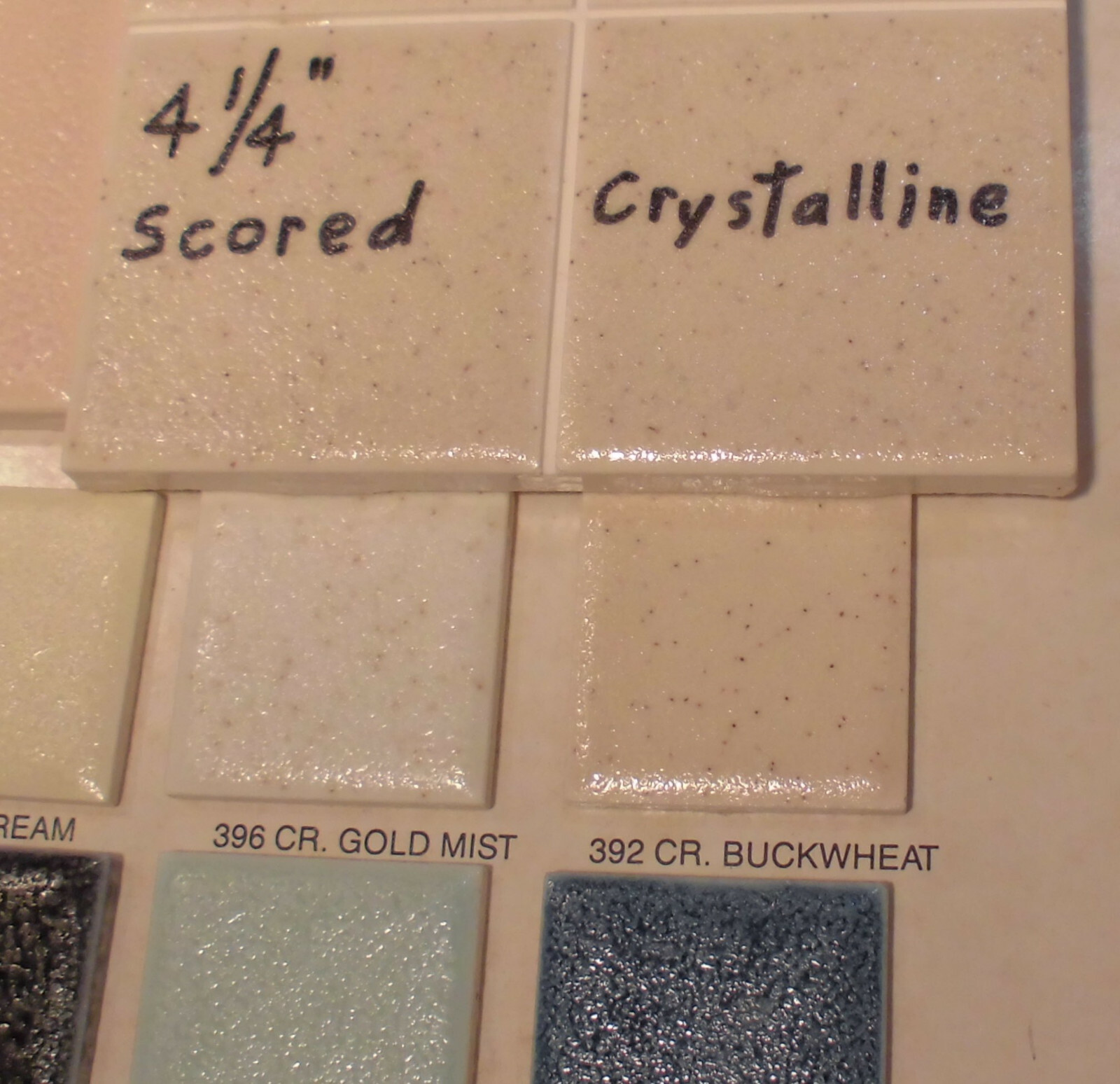 1 pc. *Buckwheat/Browns* 4-1/4″ Ceramic Tile; Scored Crystalline American Olean