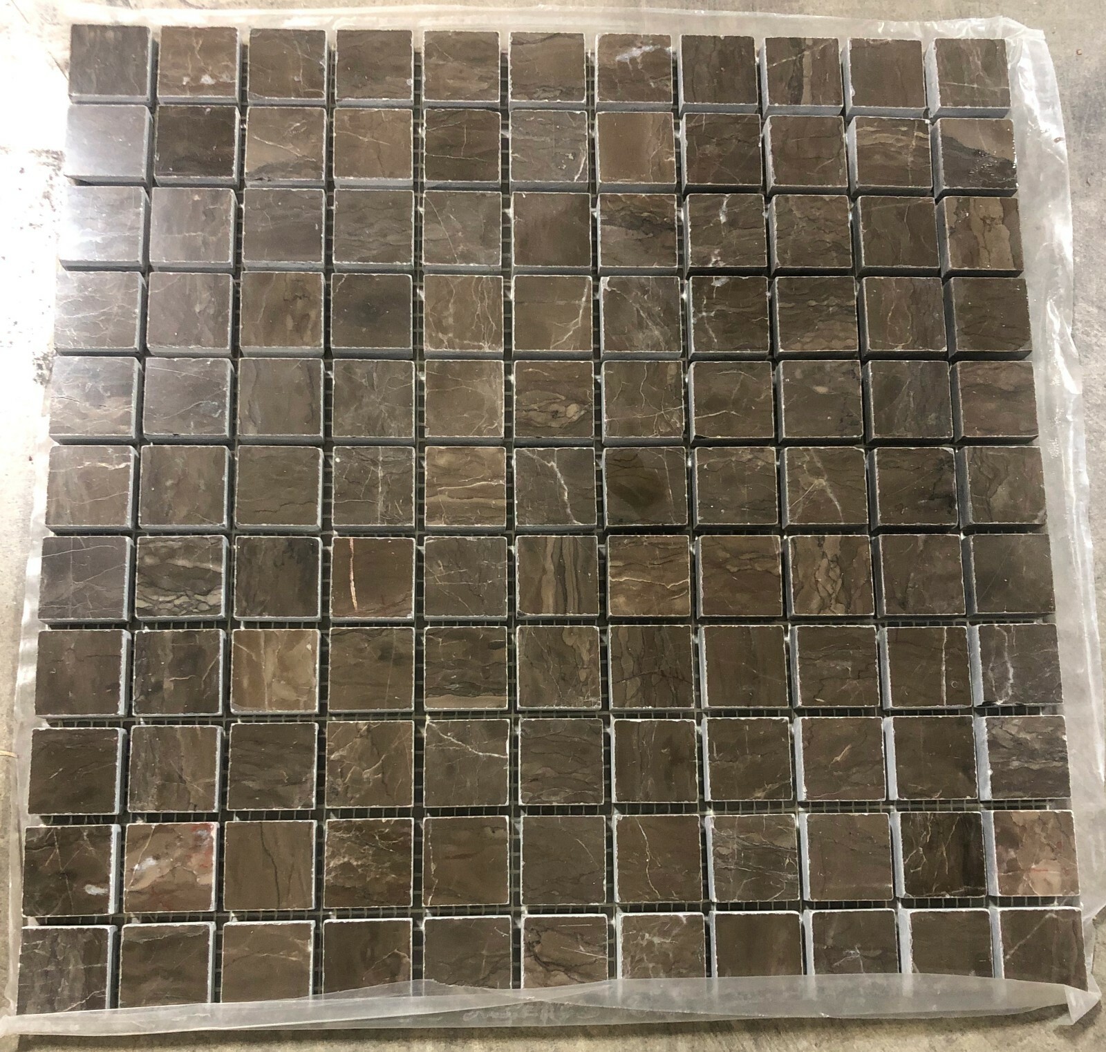 Tile Marble Natural Stone Mosaic Brown Dark Coffee Backsplash 2×2 SAMPLE TS-01