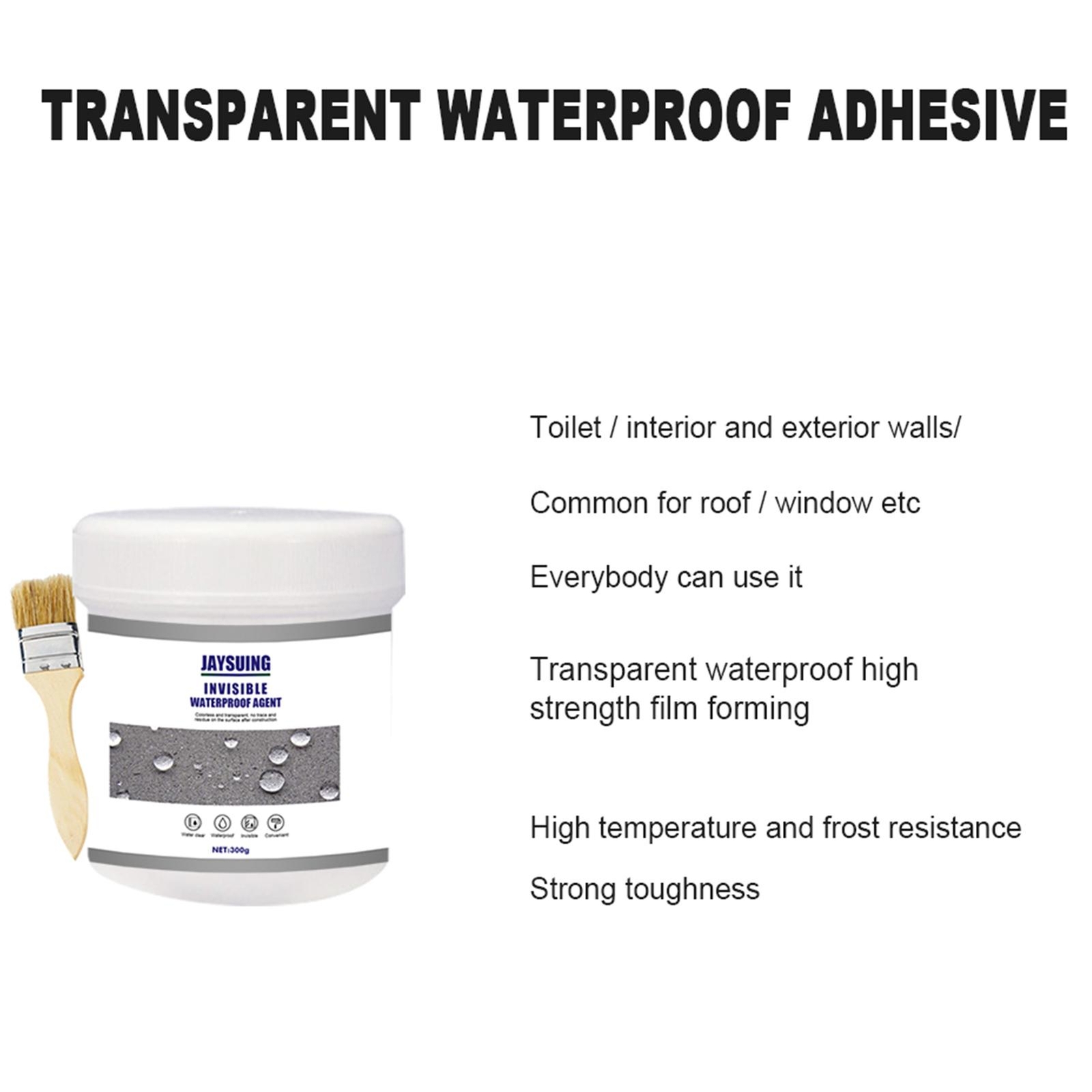30-300g Invisible Waterproof Agent Insulating Sealant Anti-Leakage Agent + Brush