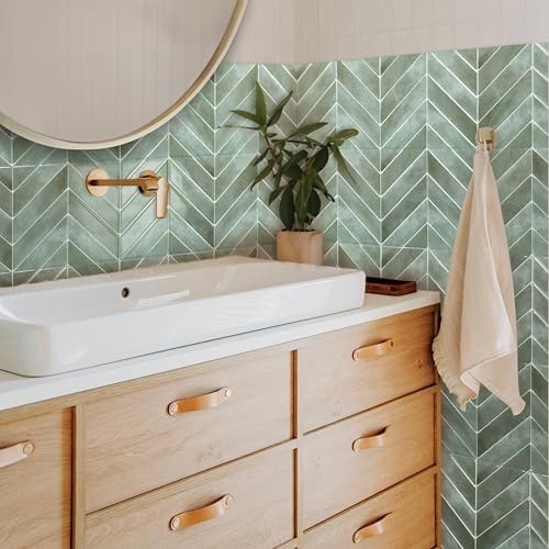 SMART TILES Peel and Stick Backsplash – 5 Sheets of 11.43″ x 9″ – 3D Adhesive…
