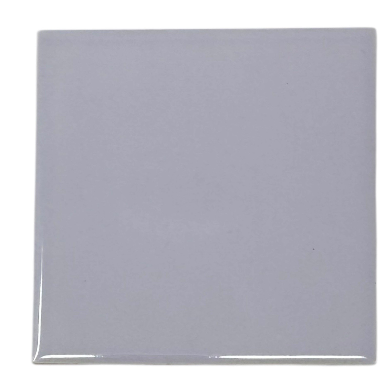 1 Pc Vintage 1950s Robertson Ceramic Tile 4 5/16 – 4 3/8″ Misty Lilac 380 Glossy