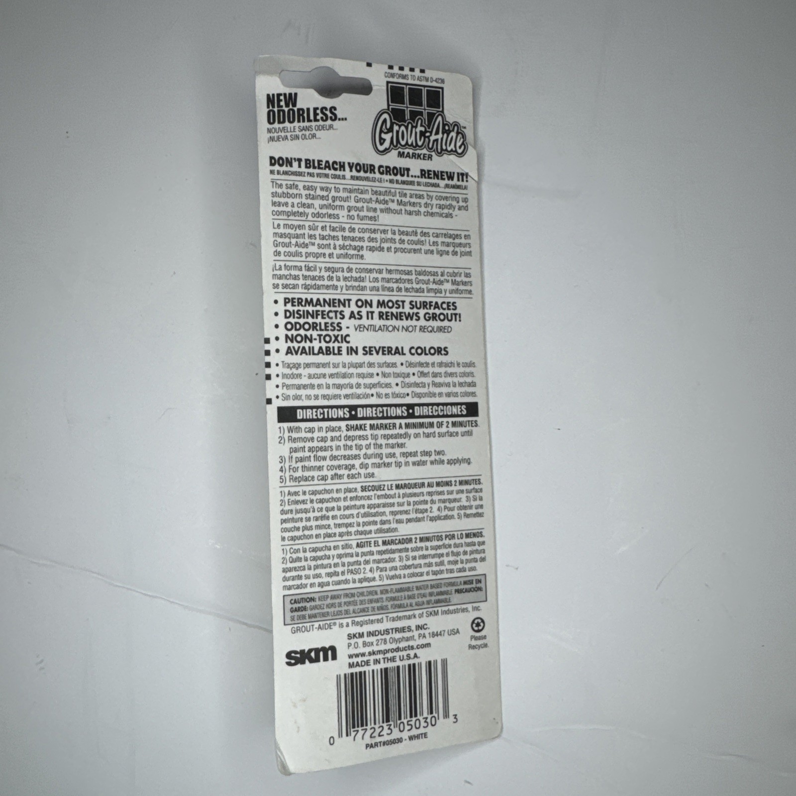 As Seen On TV Grout-Aide Marker Kills Mold Mildew Covers Grout Stains Instantly