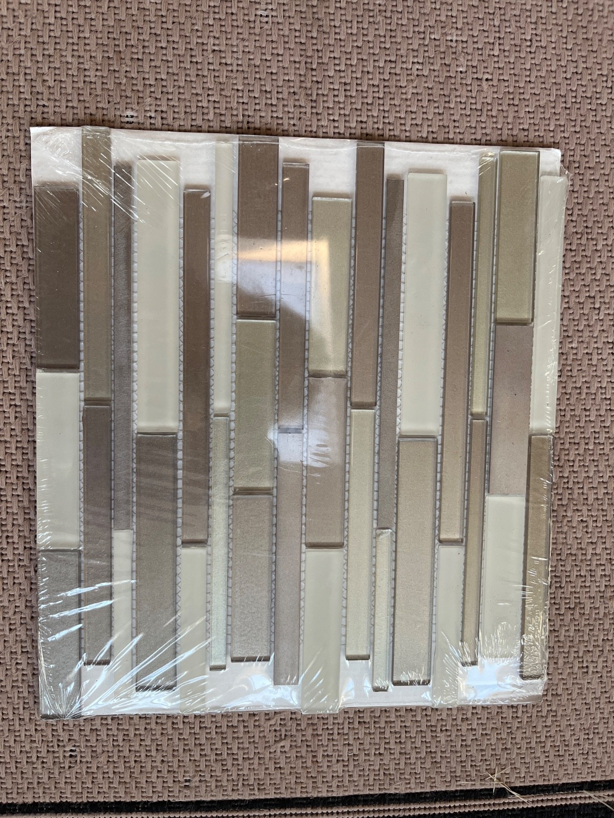 Elida Ceramica Coquina Ridge 12-in x 12-inGlossy Glass/Metal 1058257 Tile