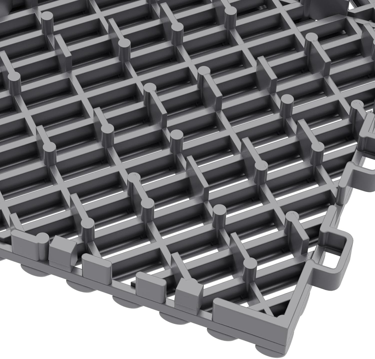20/25/34 Pack Interlocking Garage Floor Tiles Vented Water Drainage 15.7″x15.7″