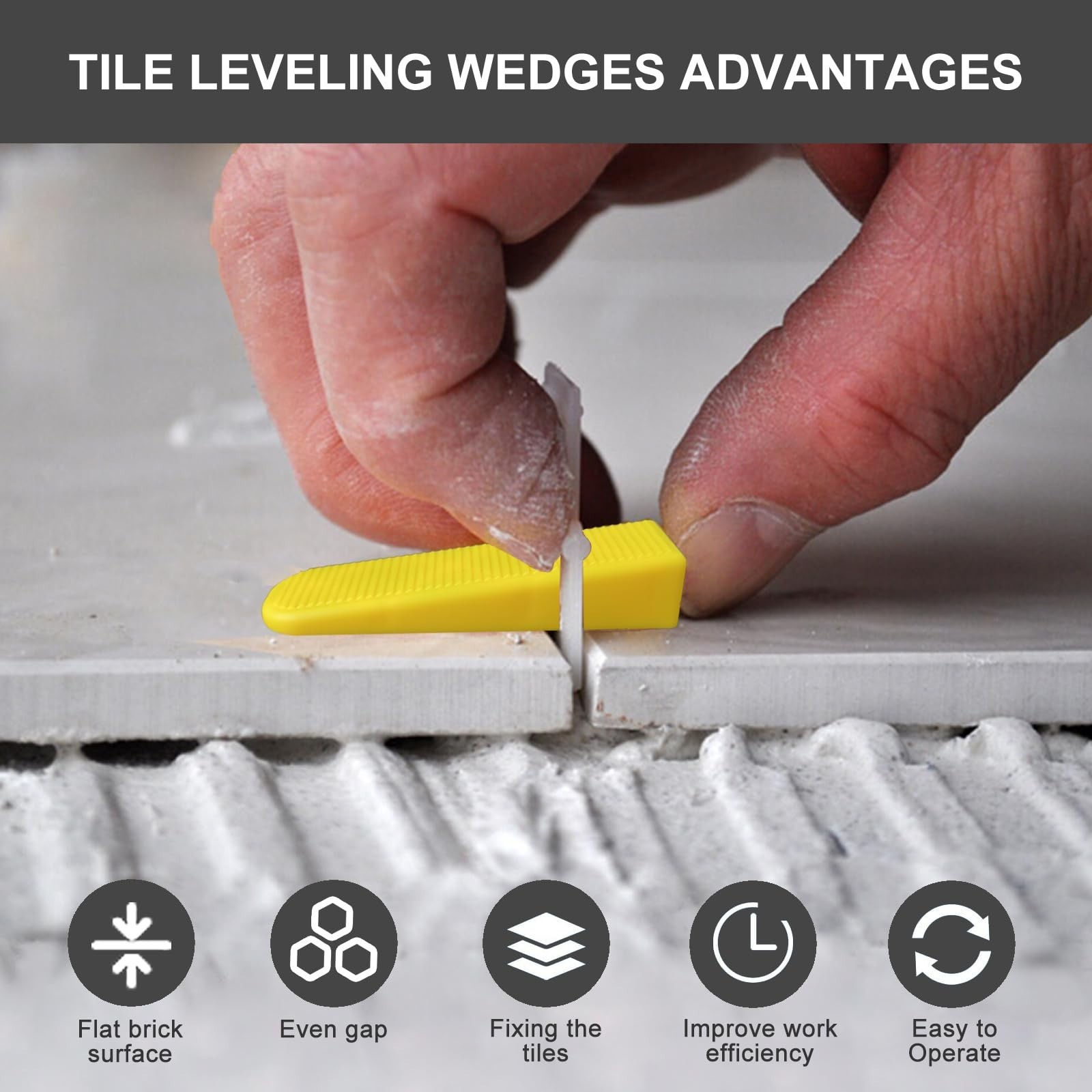 210 Pcs Tile Leveling System Wedges – Reusable Leveler Tools for 1/8″ 1/16″ 1/32