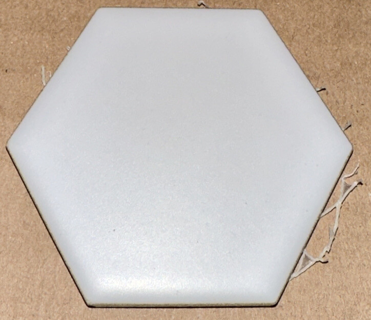 2″ x 2.25″ Small Hexagon Shape White Wall Tiles x12 Set Lot Crafts Small Project