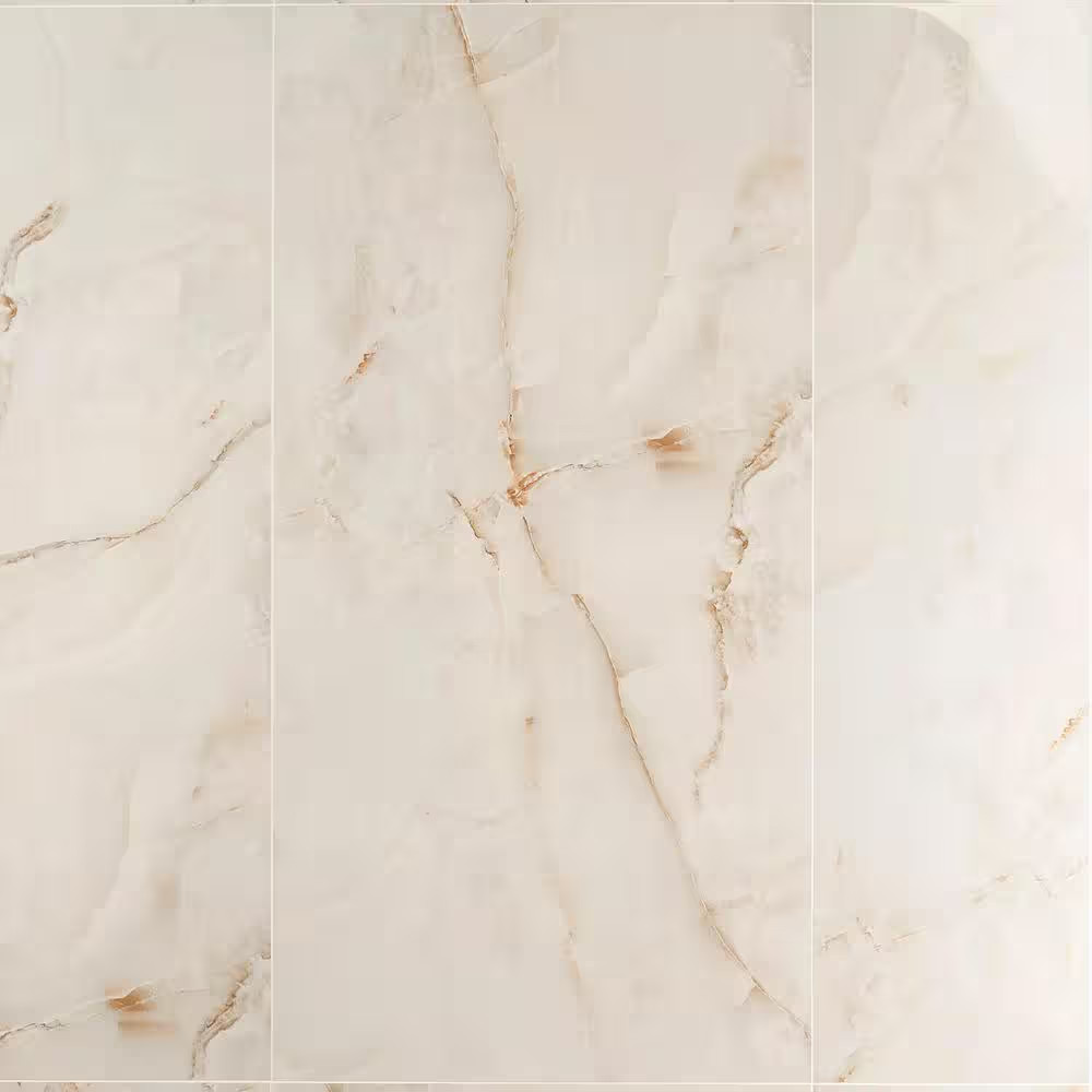 Selene Onyx Pearl 24 In. X 48 In. Polished Porcelain Floor and Wall Tile (15.49