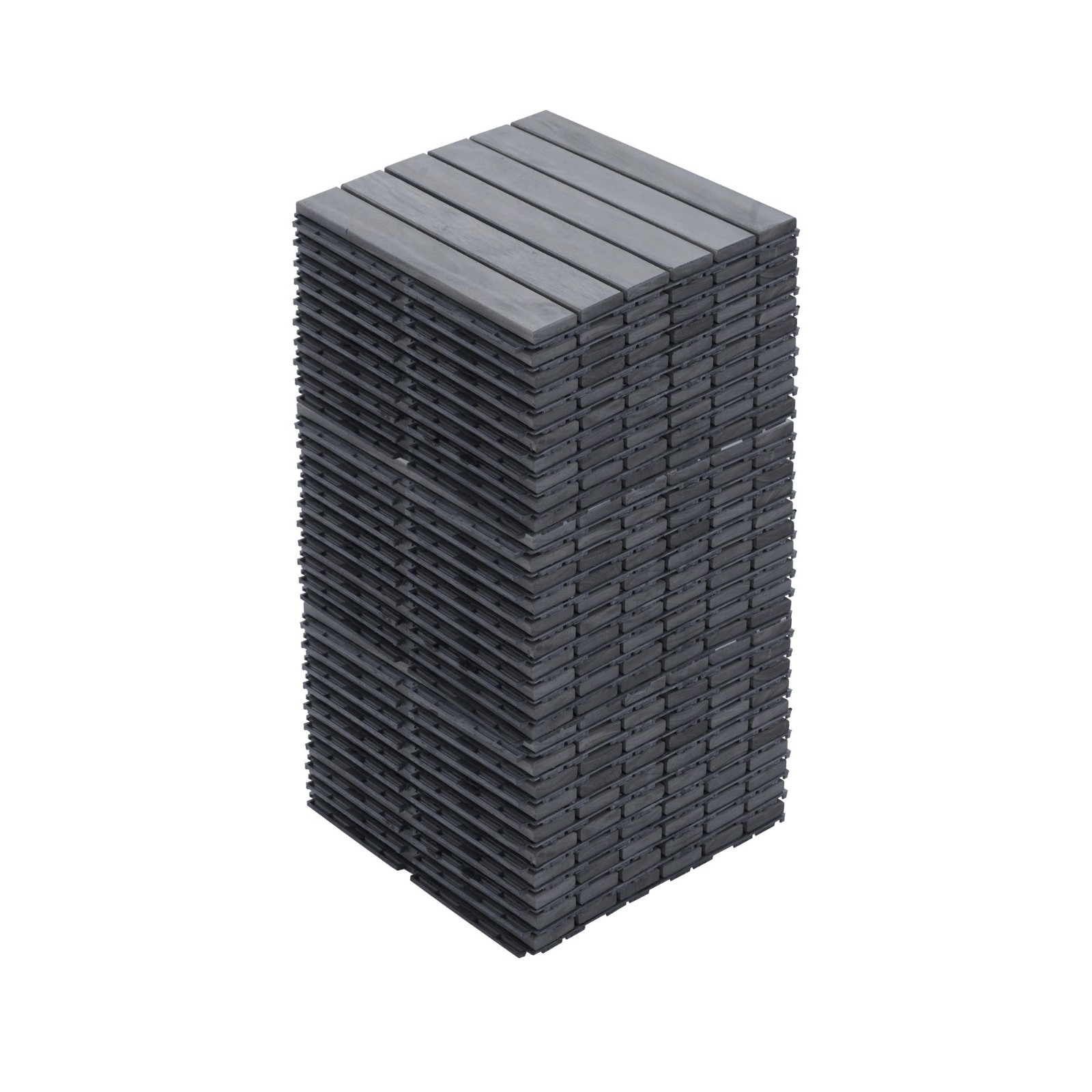 30 PCS Interlocking Deck Tiles Striped Pattern .12″ x 12″