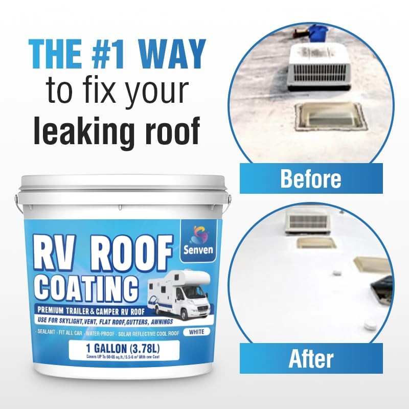 RV Roof Sealant RV Roof Coating RV Roof Sealant 1 Gallon 128 Fl Oz White