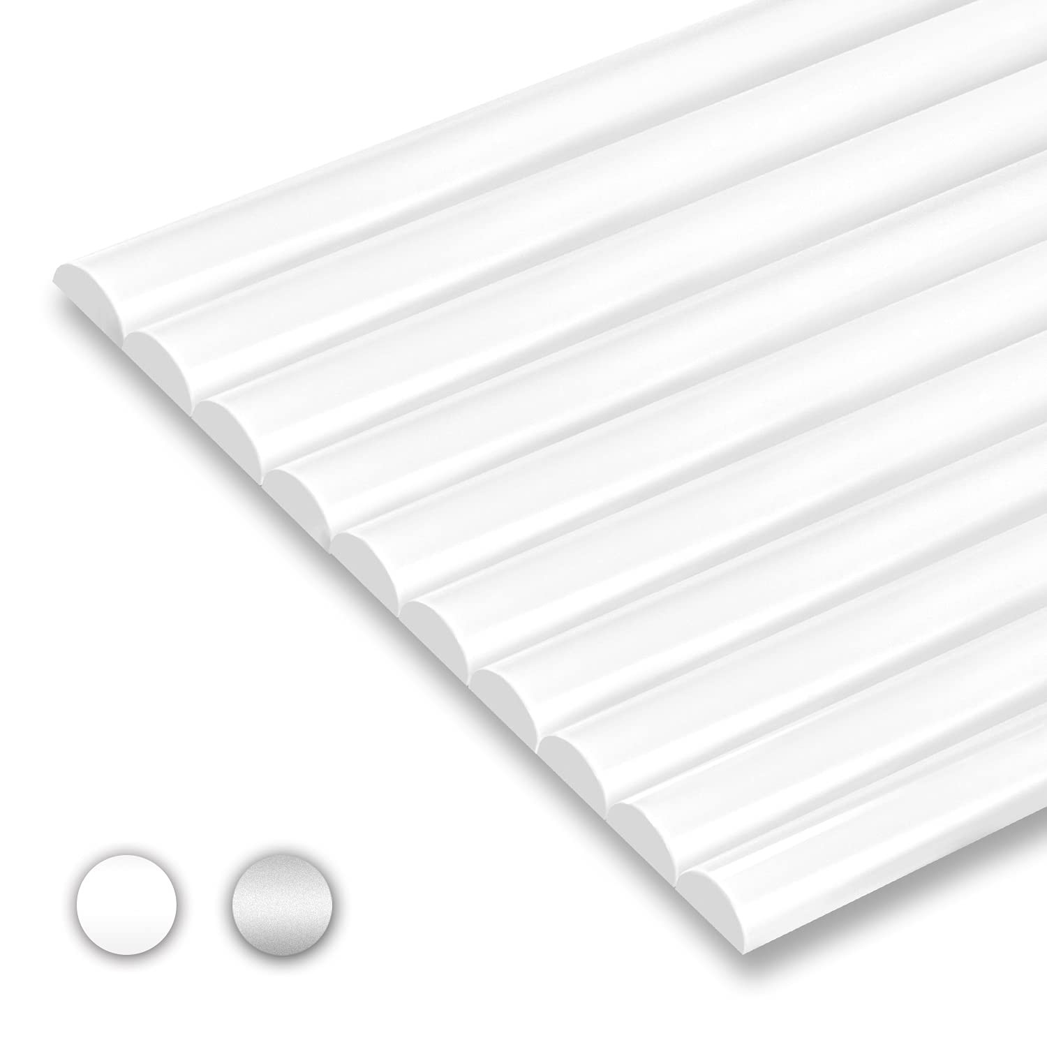 Peel Stick Tile Trim 10 Pack, Self Adhesive Backsplash Corner, White