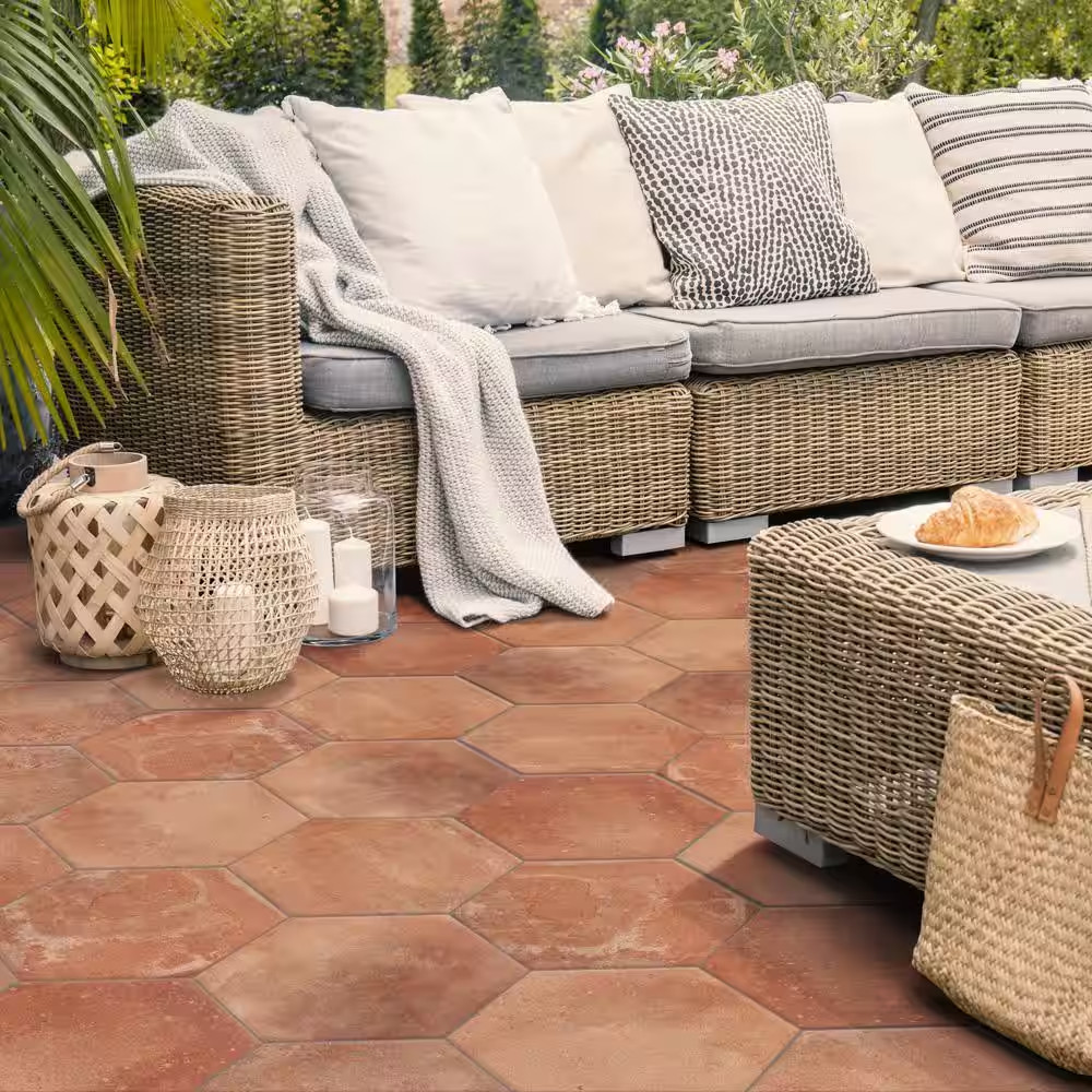 Americana Boston Hex North 14-1/8 In. X 16-1/4 In. Porcelain Floor and Wall Tile