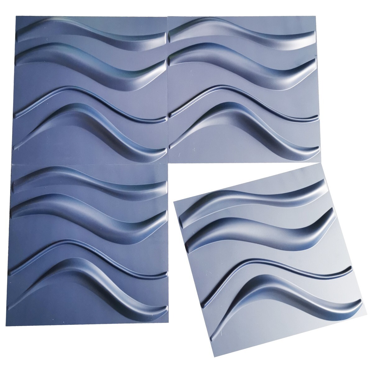 Art3d Blue 3D Textured Wall Panels for Interior Wall Decor,12 Tiles,32 sq ft