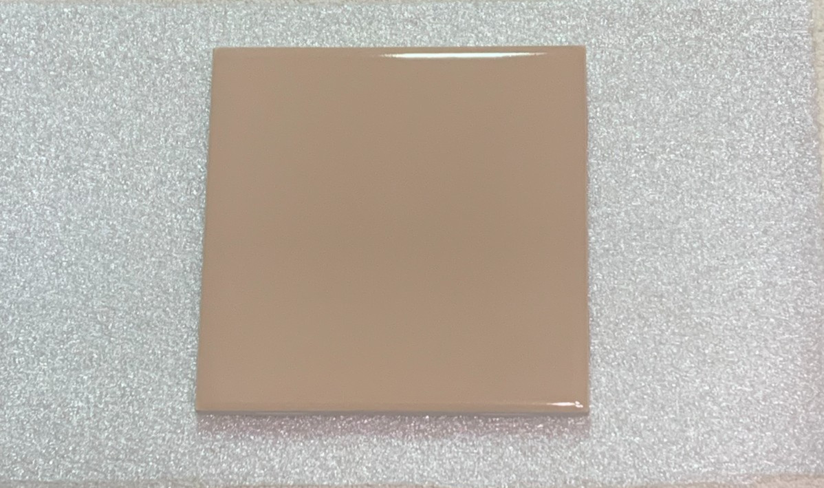 New Vintage Wenczel Tile Co Ceramic Suntan #221 Gloss 4 5/16″ x 4 5/16″