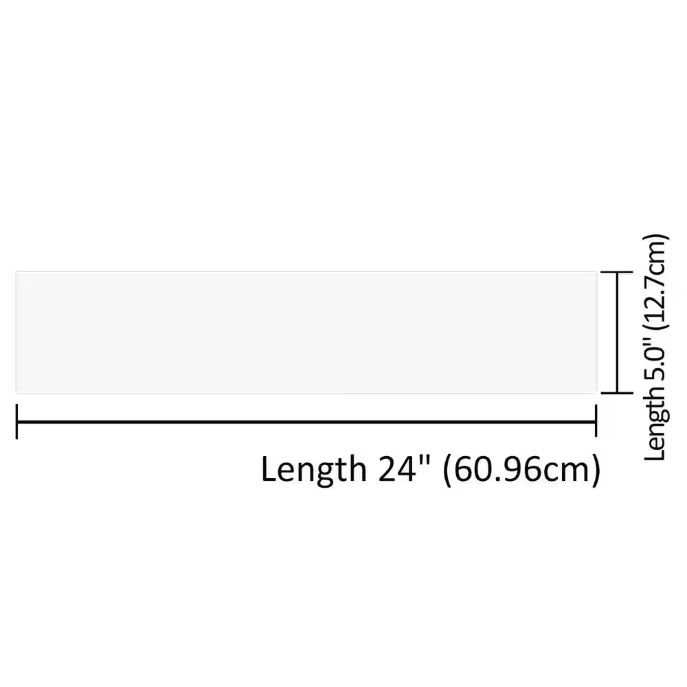 White Plank 5 In. X 24 In. SPC Peel and Stick Backsplash Tile (0.8 Sq. Ft./Pack)