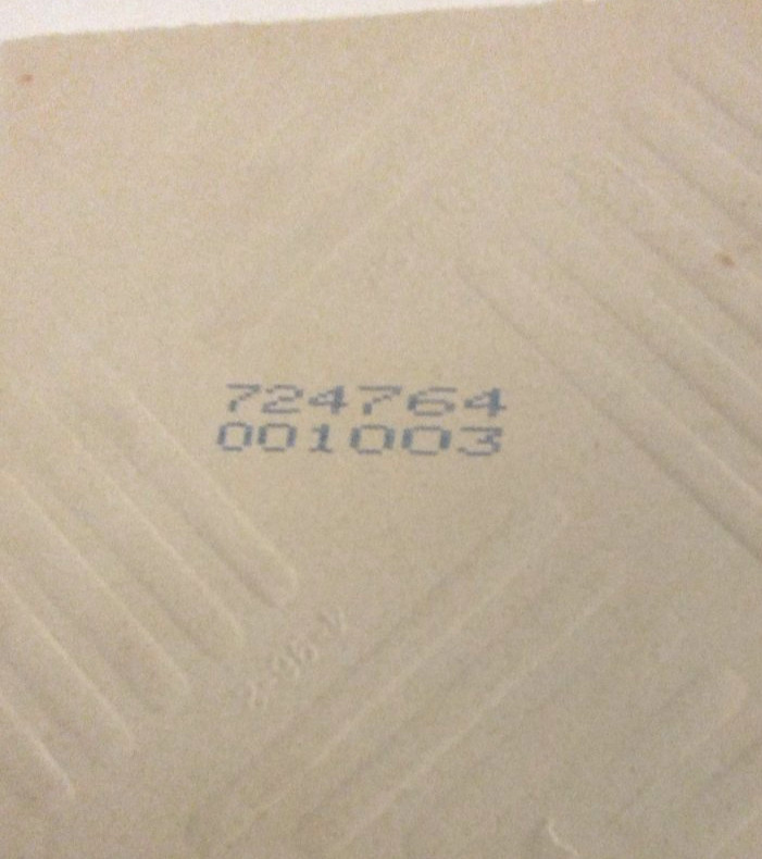 1 Wall Tile US Ceramic 724764 001003 Gloss Snow Off White 4-1/4″ Vintage 1990s