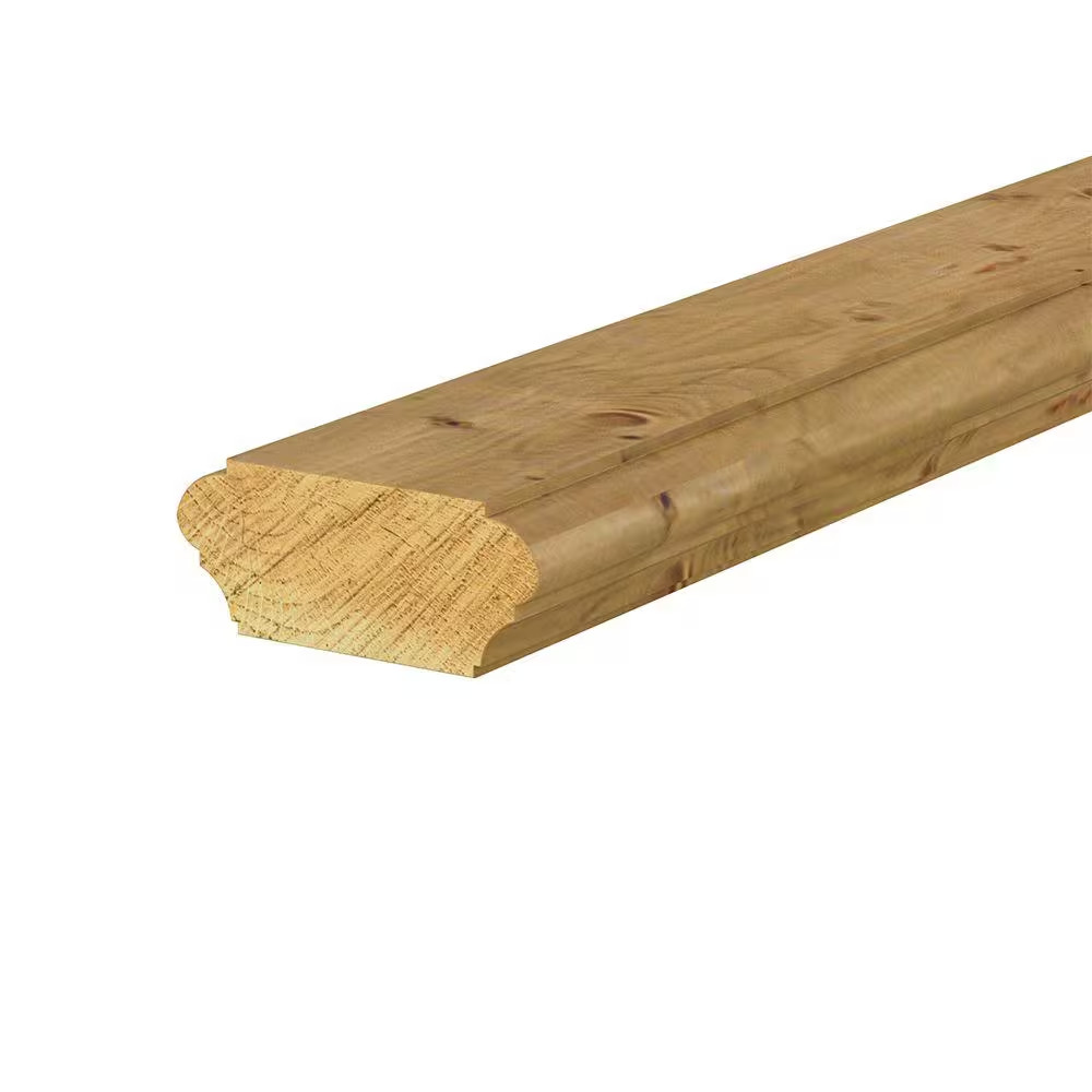 2 In. X 4 In. X 6 Ft. Pressure-Treated Routed Hand Rail (4-Pack)