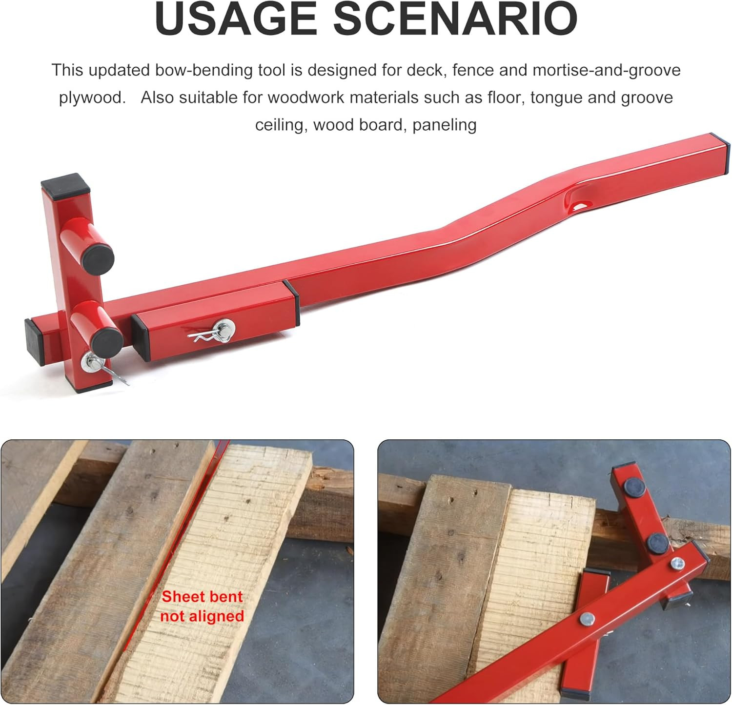 Decking Straightening Tool Deck Board Bender Straightener Bending Carbon Steel S