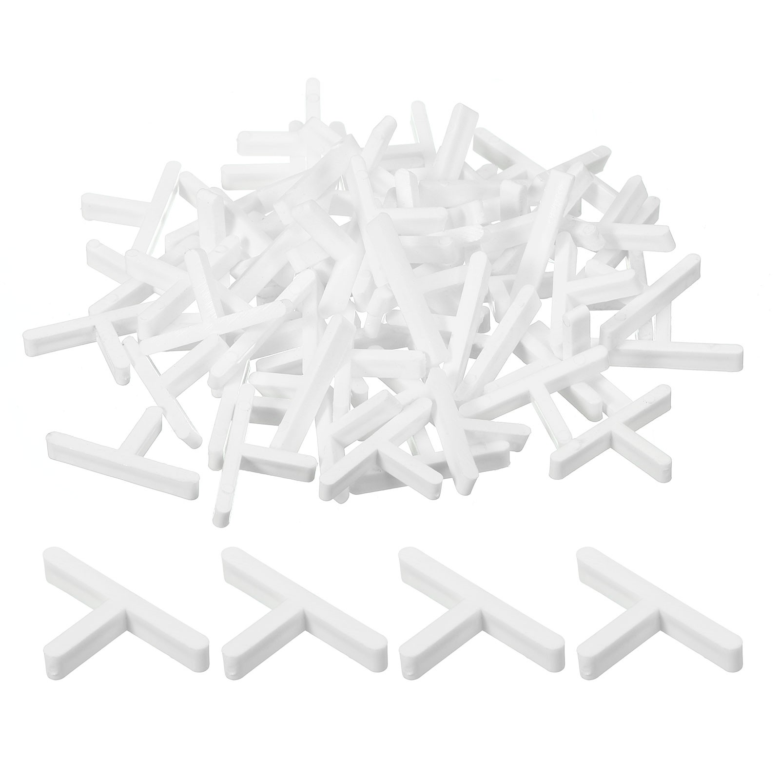 600Pcs Wall Floor Tile Plastic T-Shape Spacers Tiling Tools 2mm 1/16″ White