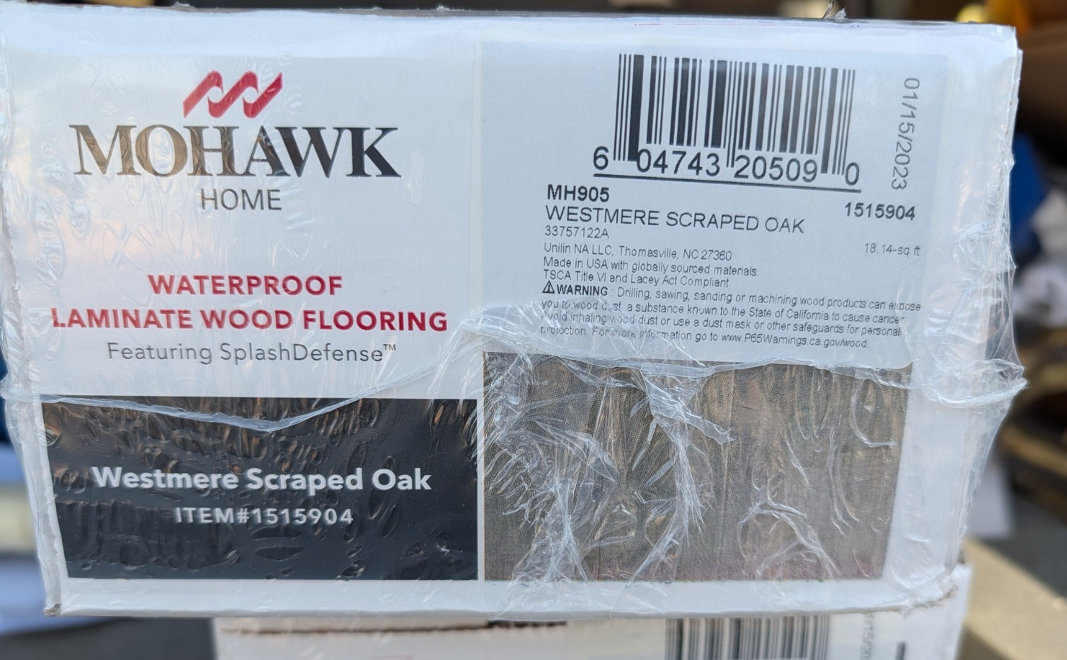 Mohawk Westmere Scraped Oak Waterproof Laminate Flooring, 18.14 Sf Per Box