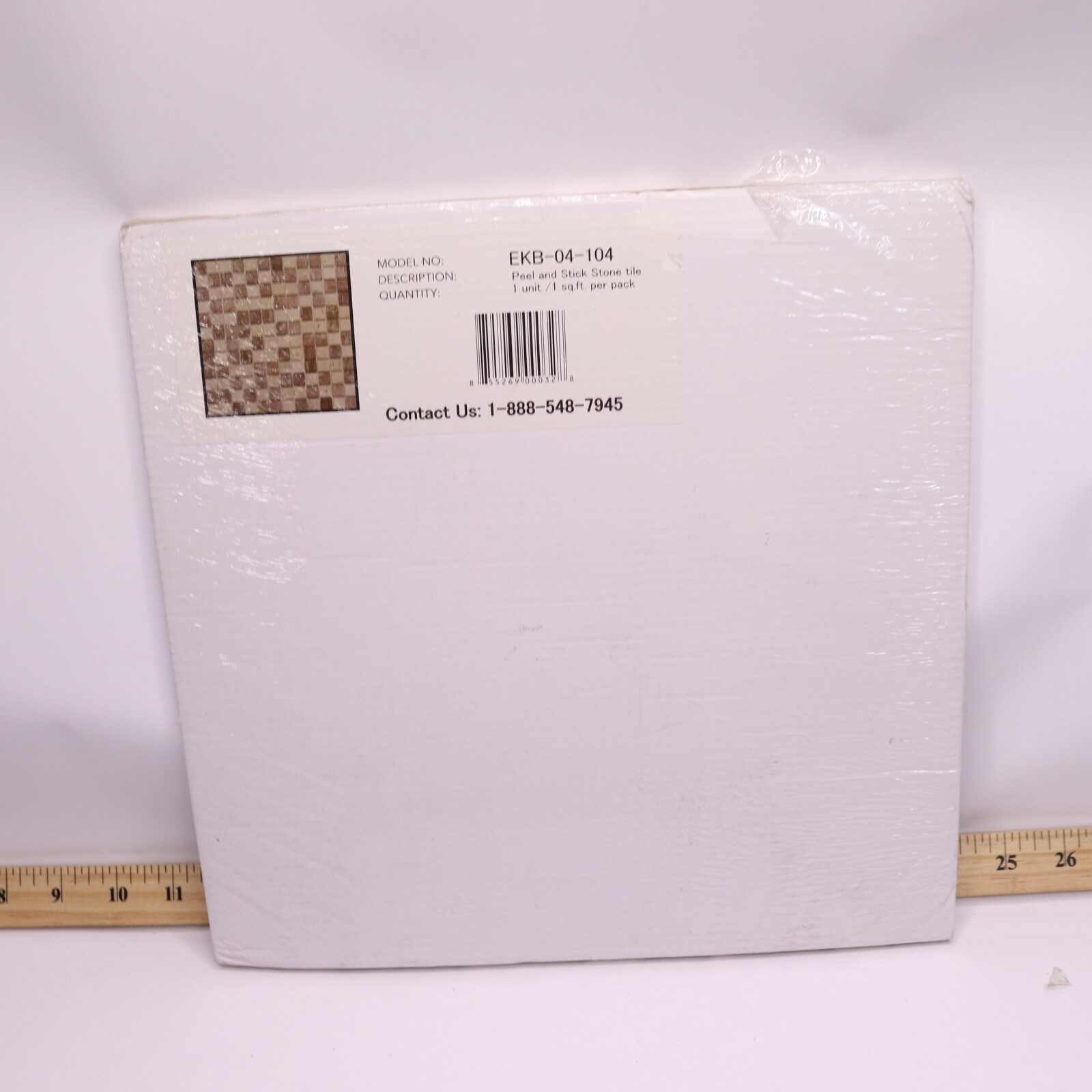 Peel & Stick Natural Stone Mosaic Wall Tile Dark Brown and Beige – SEALED
