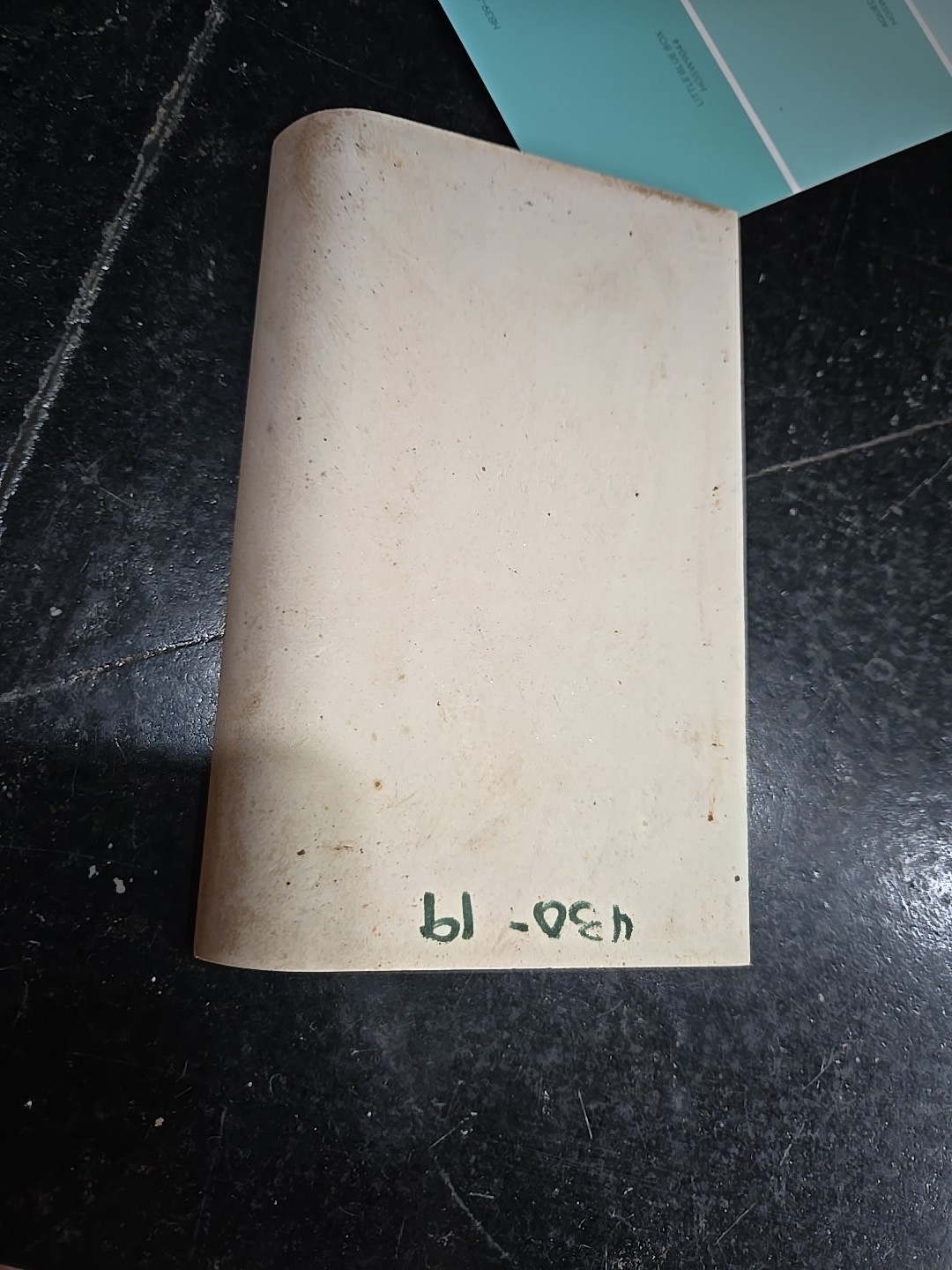 Vintage 6 1/8″ X 3 7/8″ NOS Cove Base Aqua Tile
