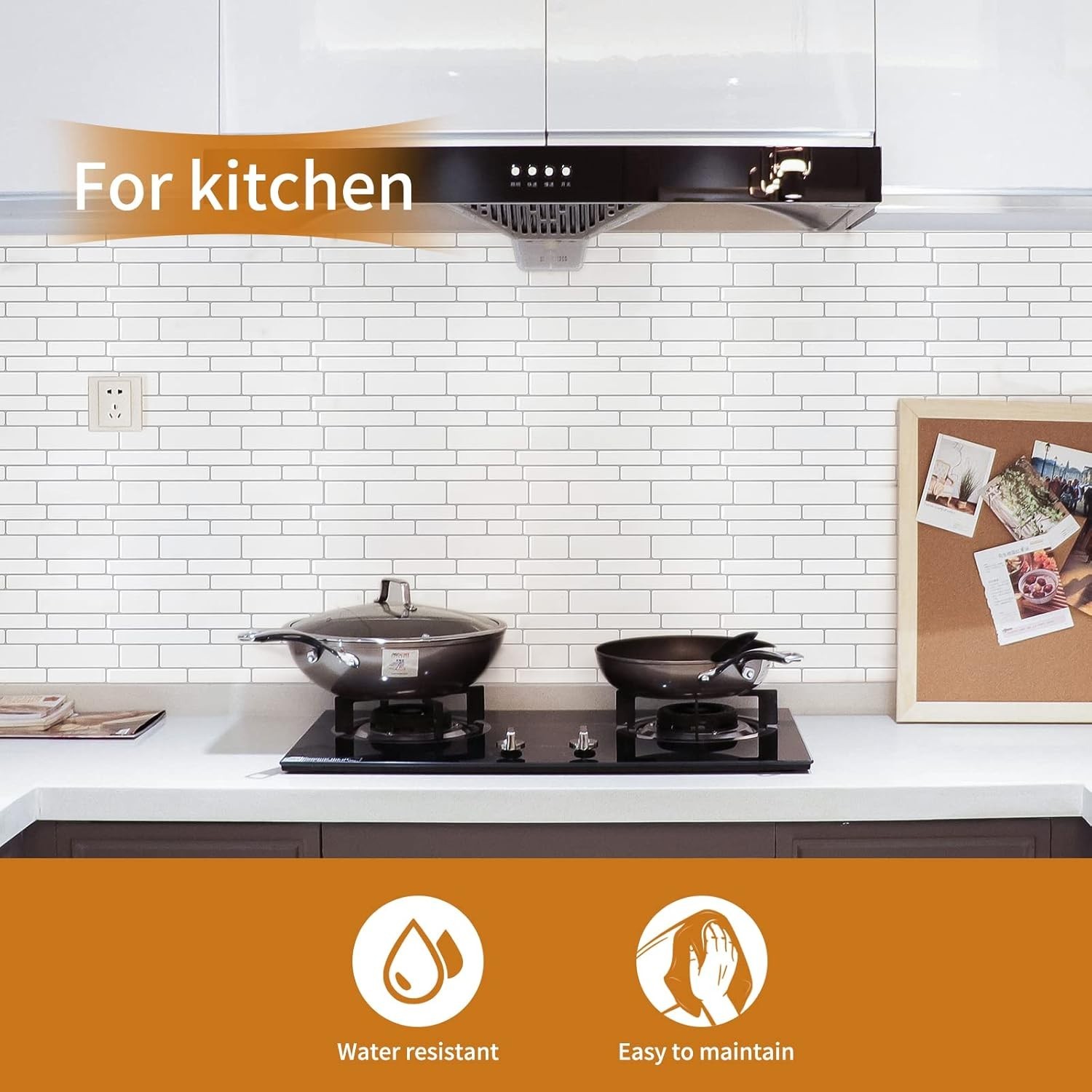 White Marble-Like Backsplash Peel and Stick 12x12in Heavy-Duty (Pack of 10)