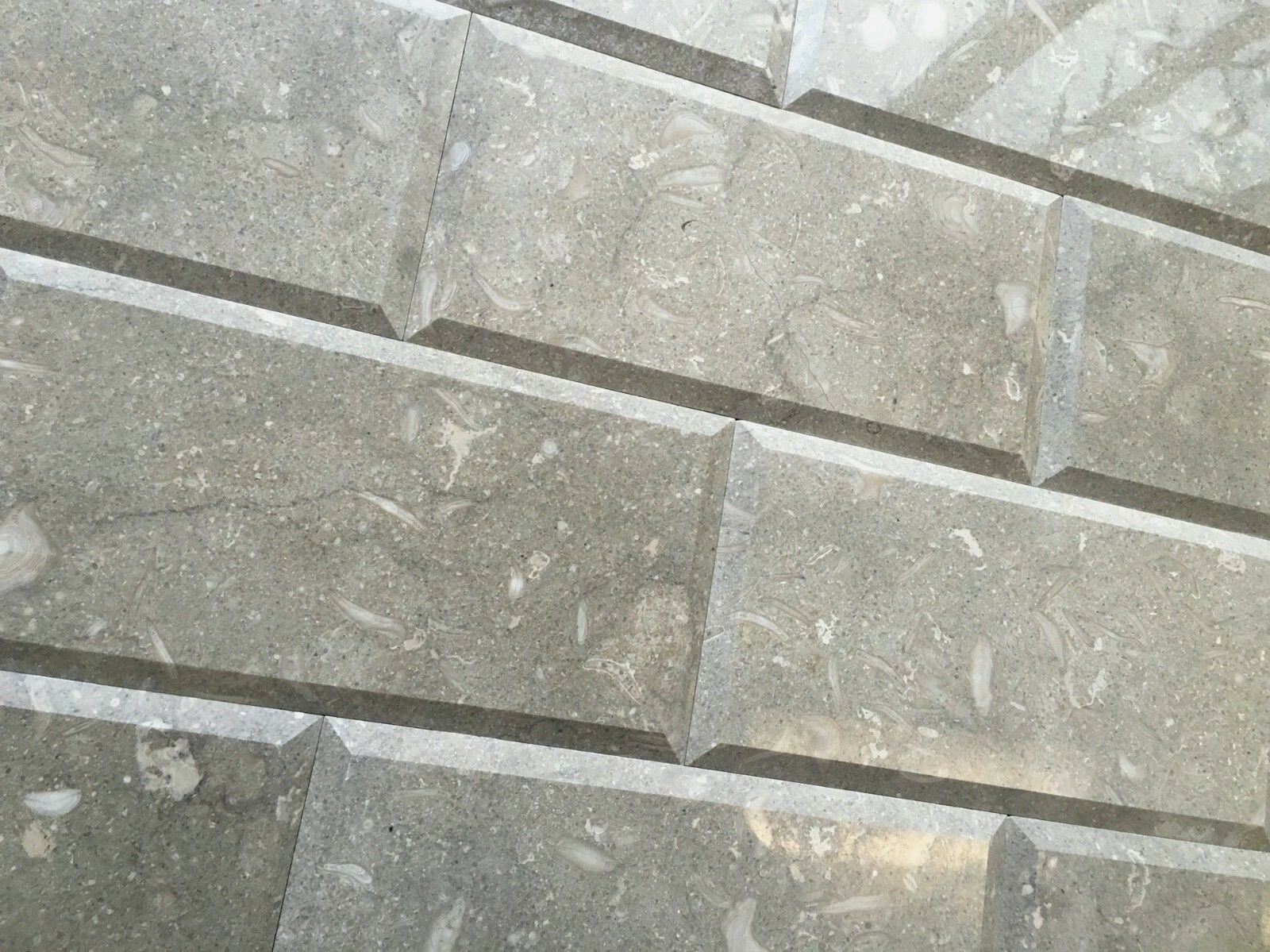 6×12 Seagrass Limestone Polished and Beveled Backsplash Wall Tile Kitchen Bath