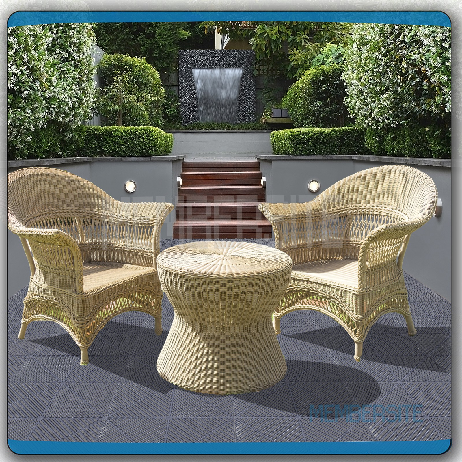 25 Packs Interlocking Garage Floor Tiles 15.75” x 15.75” Vented Water Drainage