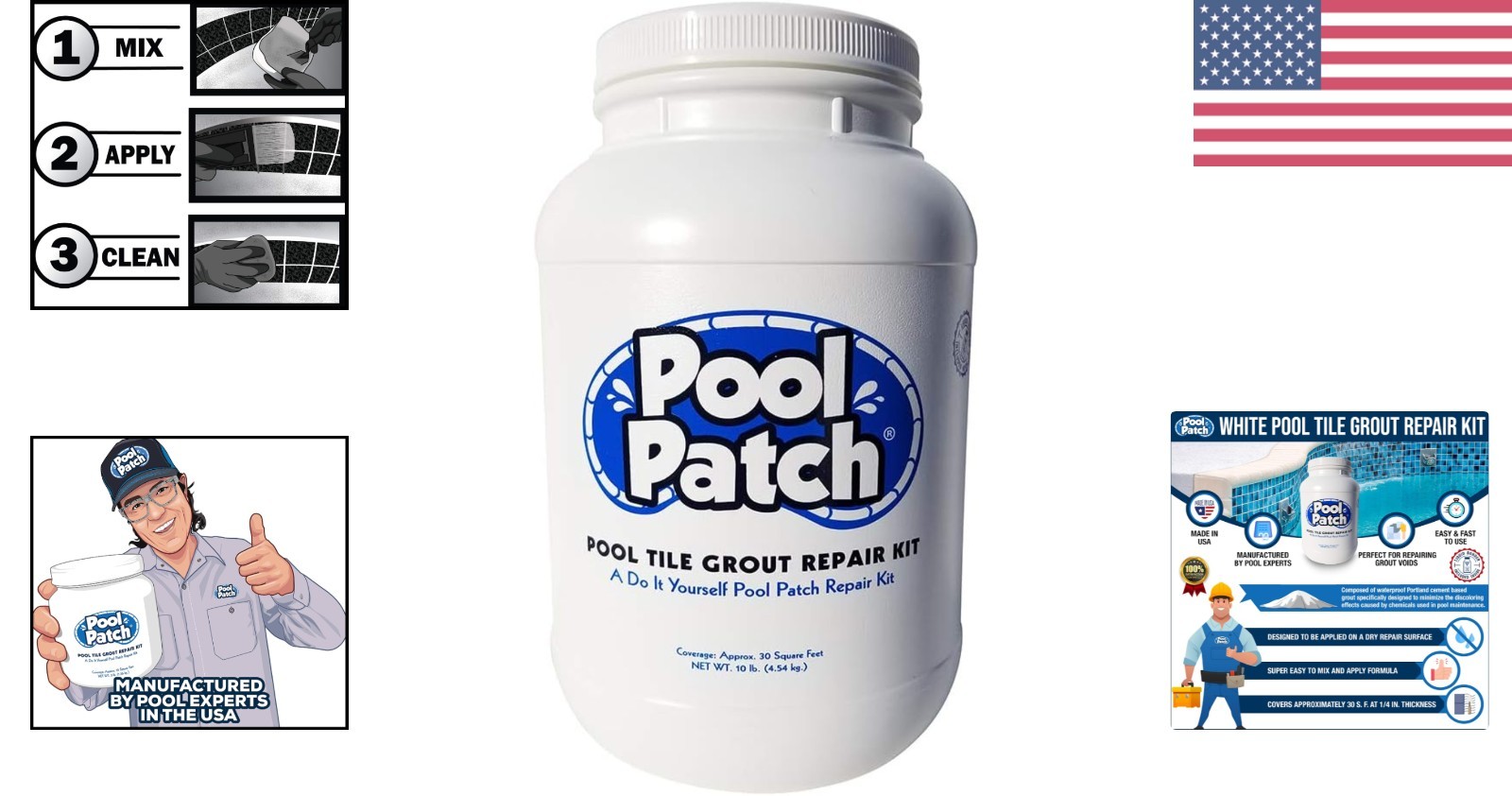 Innovative Pool Tile Grout Repair Kit – Waterproof 10 lb Tub for Quick Fixes