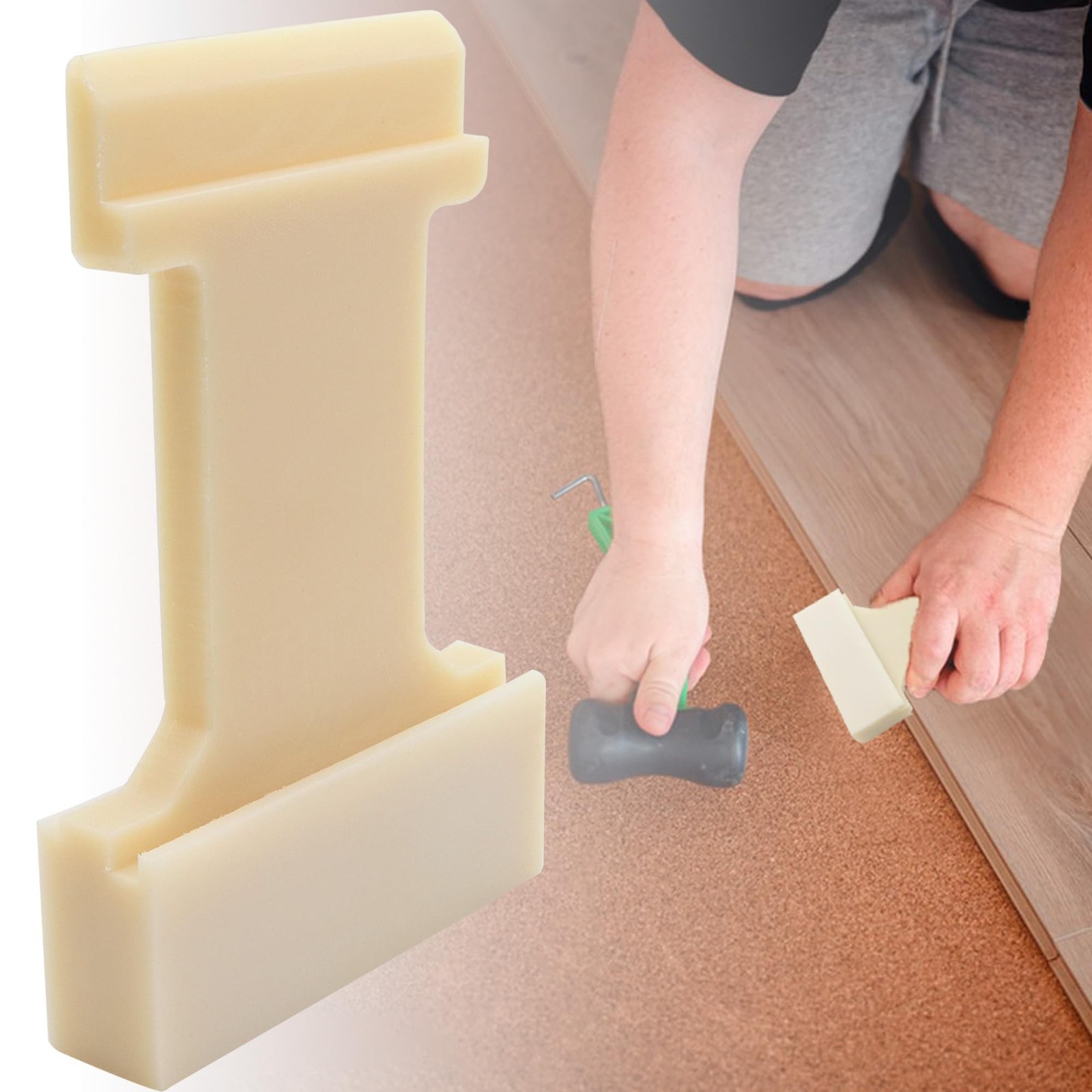 4-in-1 Laminate Flooring Tools – Nylon Tapping Block Kit for Laminate Plank a…