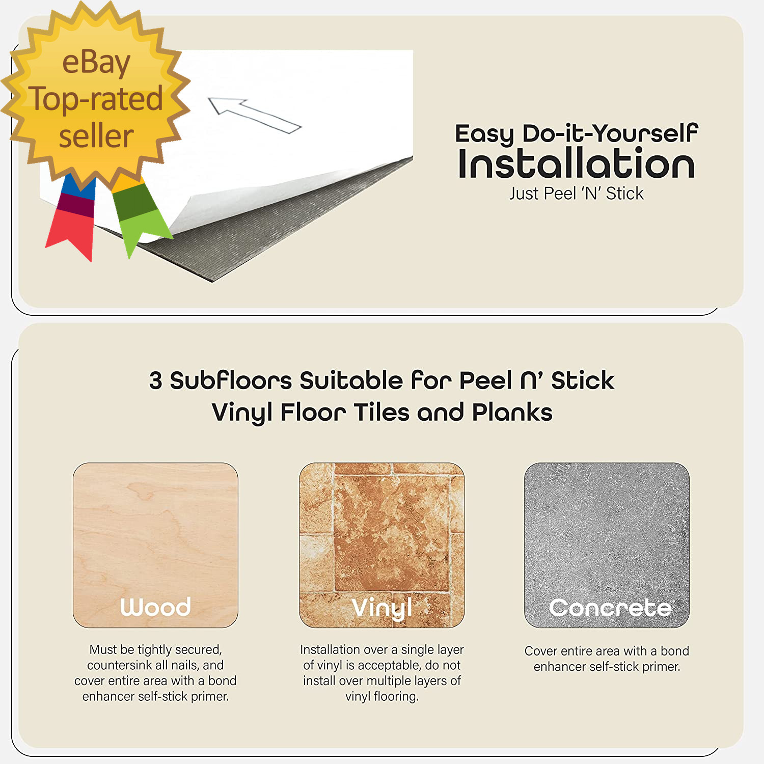 Nexus Self Adhesive 12-Inch Vinyl Floor Tiles 20 Tiles – 12″ X 12″ Ash Grey