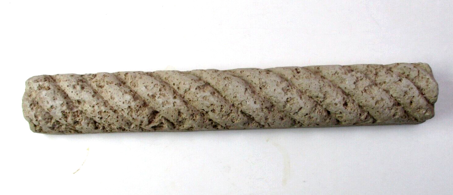 1 Trim Tile Angora Canada Ceramic Clay Brown 7-7/8″ X 1-1/4″ Roped Matte Border