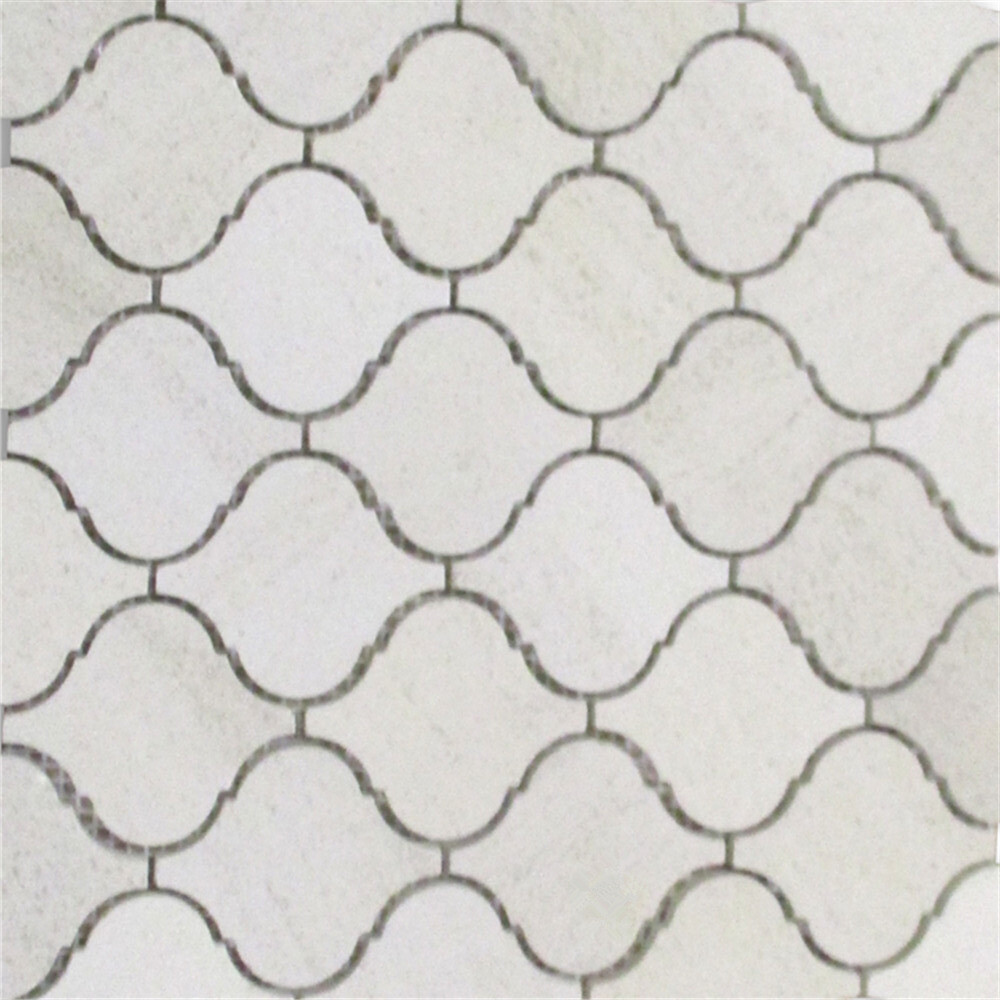 H892XH Golden Beach Moleanos Beige Limestone Lantern Arabesque Mosaic Tile