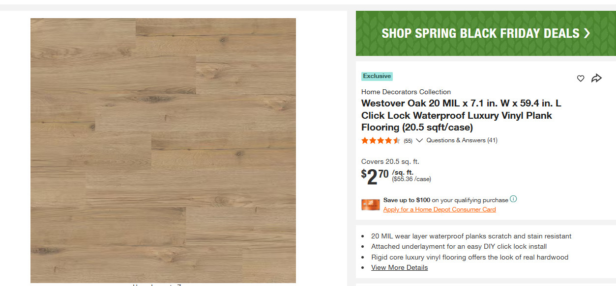 Pallet Sale – Home Decorators Westover Oak Flooring – 51 cases
