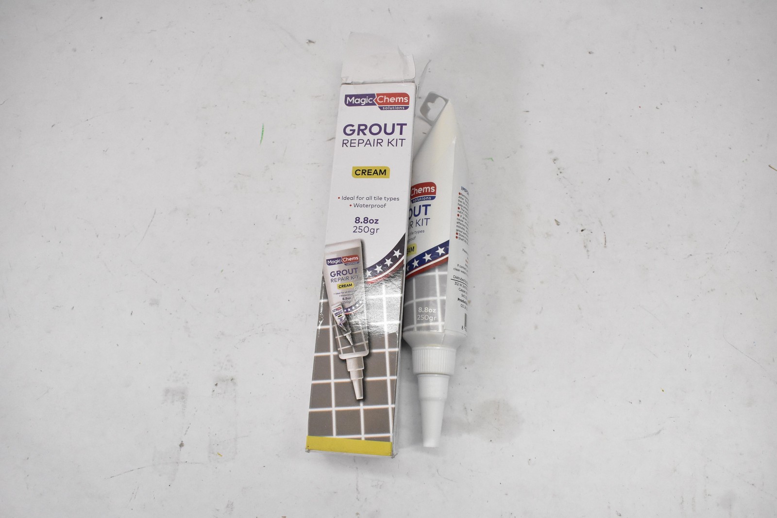 MagicChems Tile Repair Kit Beige 8.8oz X003WP5TRF Silicone Waterproofing