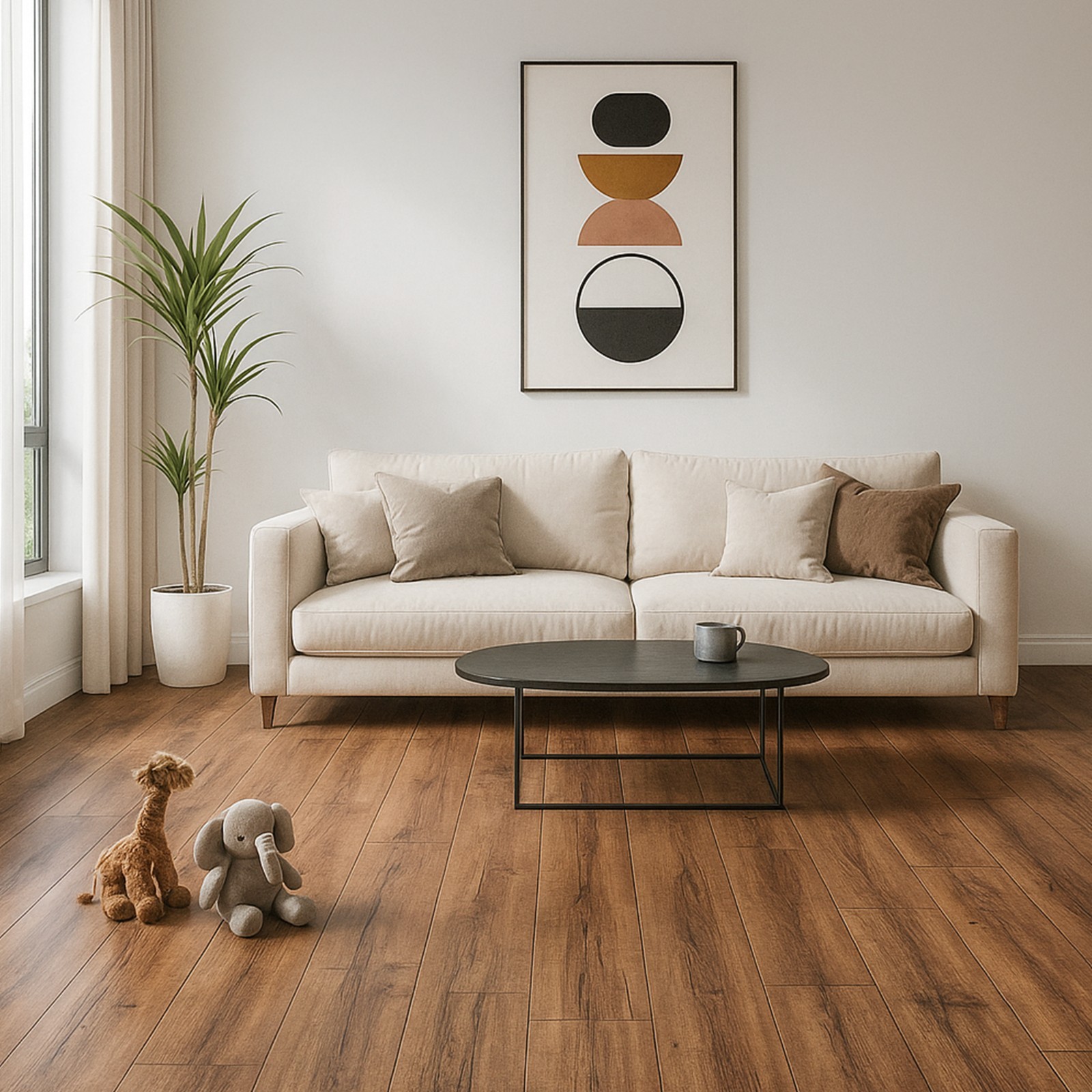 6”W x 36”L Peel & Stick, Vinyl Plank Flooring, Wood Grain, Self-adhesive 54pcs