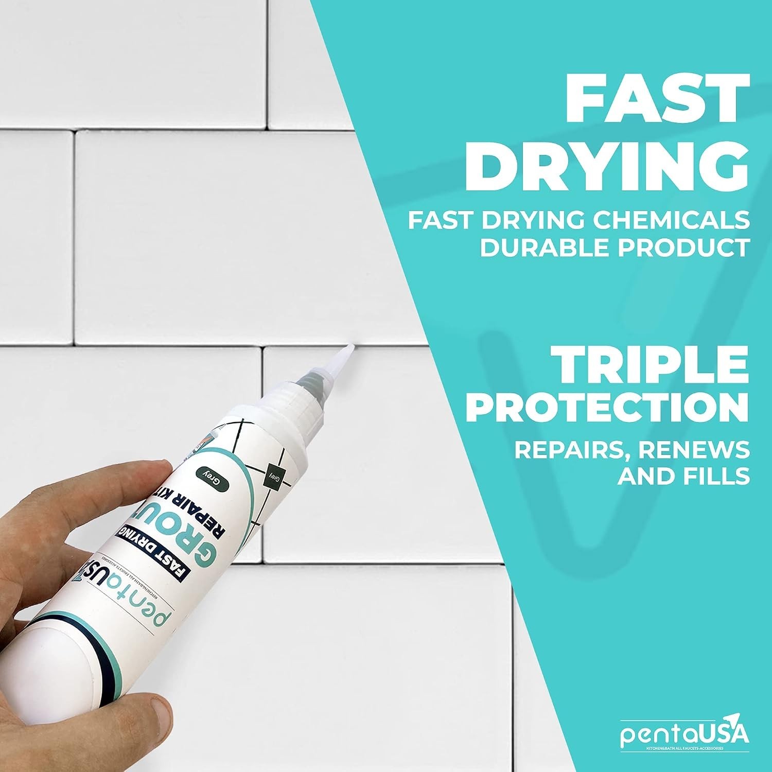 Tile Grout Repair Kit – Premixed Acrylic Sanded Grout for Bathroom, Shower & …