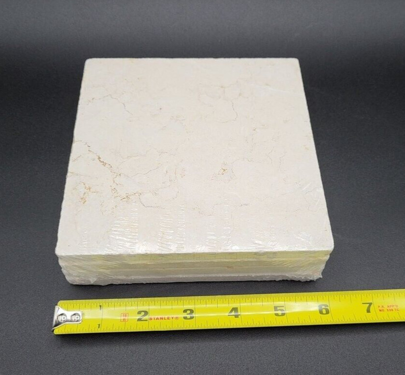 Jeffrey Court Inc Set of 4 Sample Tiles HD-Giallo Siena 6” x 6” Heavy Stone