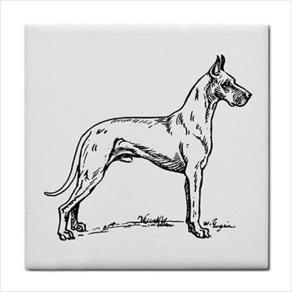 Dogs Ceramic Tile Set Of 16 Backsplash 4.25″ Tiles Home Decor Dog Breed Art
