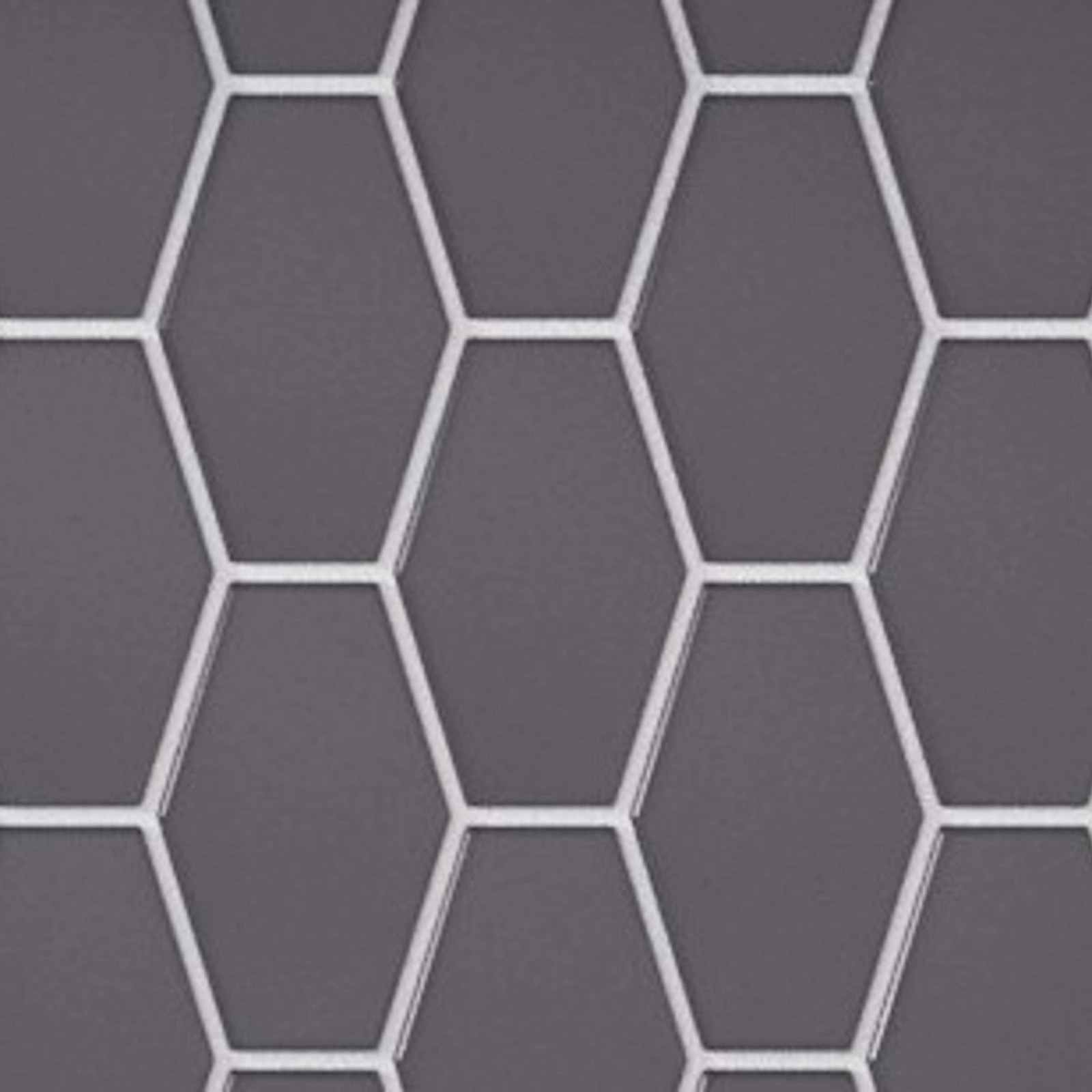 Cruz Bay Studio MKT2872 Long Hex – 11″ x 11″ Geometric Floor and – Carbon Matte