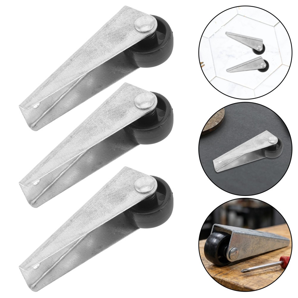 8Pcs Silver Gate Repair Wheels Durable Nylon Steel Door Bottom Casters