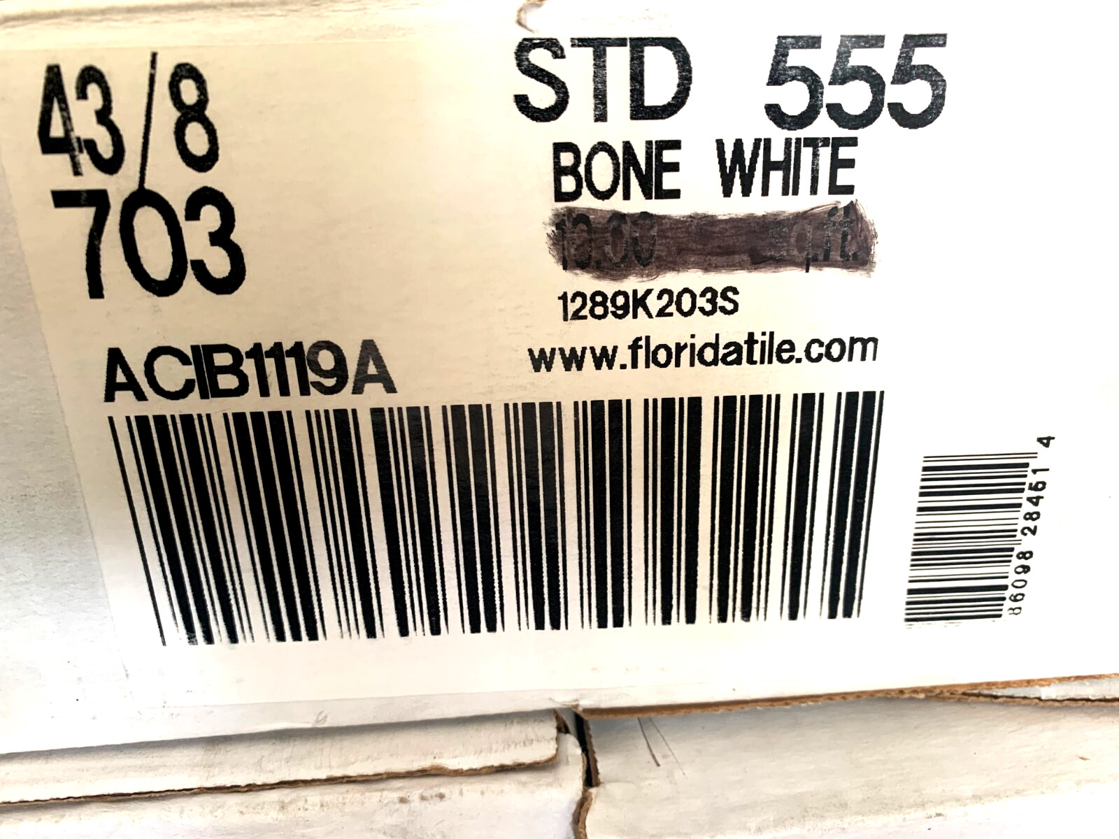 New Vintage Florida Ceramic Tile Bone White 4 3/8″ x 4 3/8″ Matte *8*pcs
