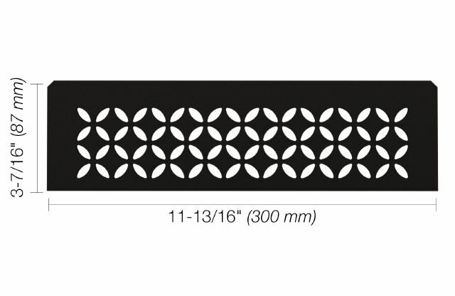 Schluter SHELF-N – Floral Design – Matte Black – SNS1D5MGS